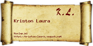 Kriston Laura névjegykártya